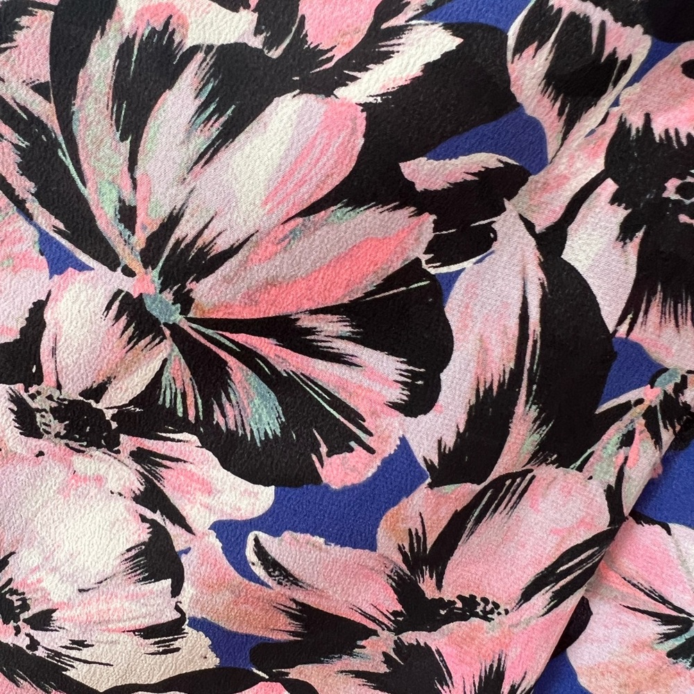 Jcrew silk floral flutter-sleeve top